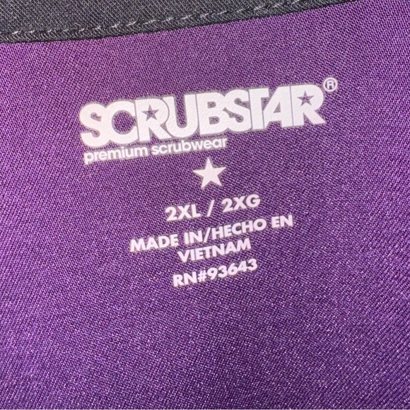 ScrubStar premium scrub wear XXL eggplant like new - Picture 4 of 7